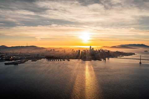 San Francisco sunset flight tour