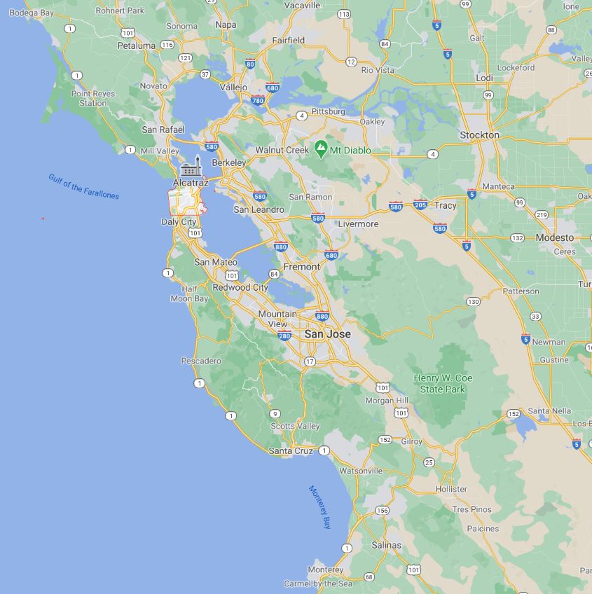 San Francisco nearby map