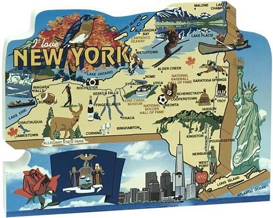 New York stat tegnet kort