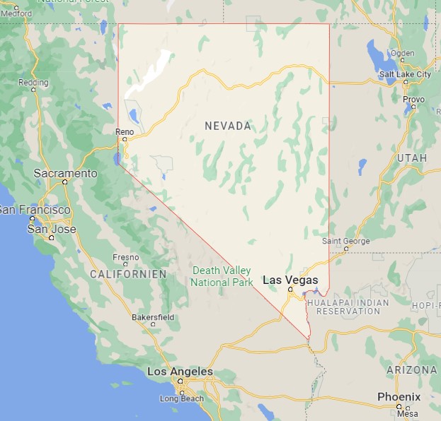 Nevada kort oversigt